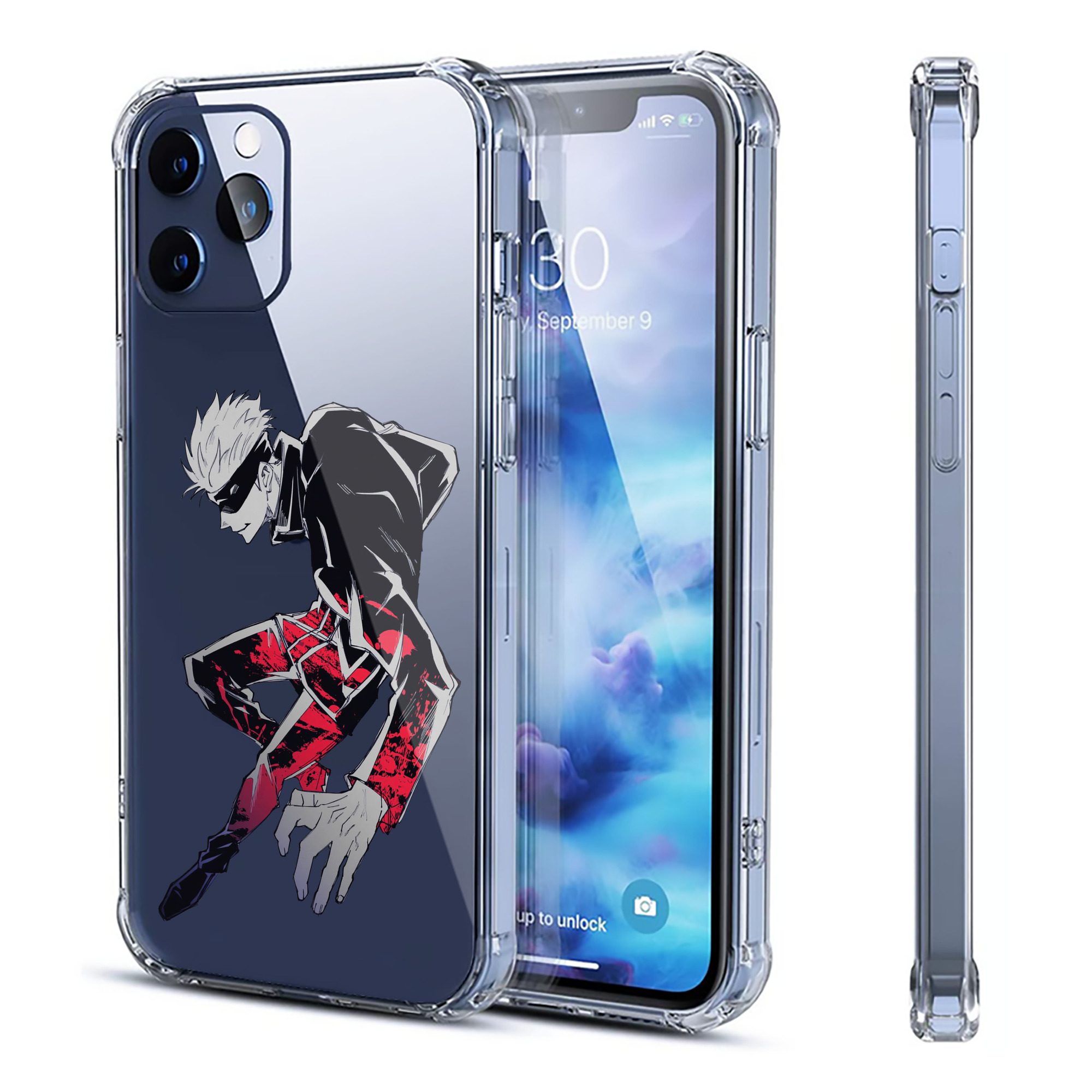 （画像用） 呪術廻戦 Jujutsu Kaisen 【iPhone 12シリーズ対応】透明スマホケース（クリアソフトケース）